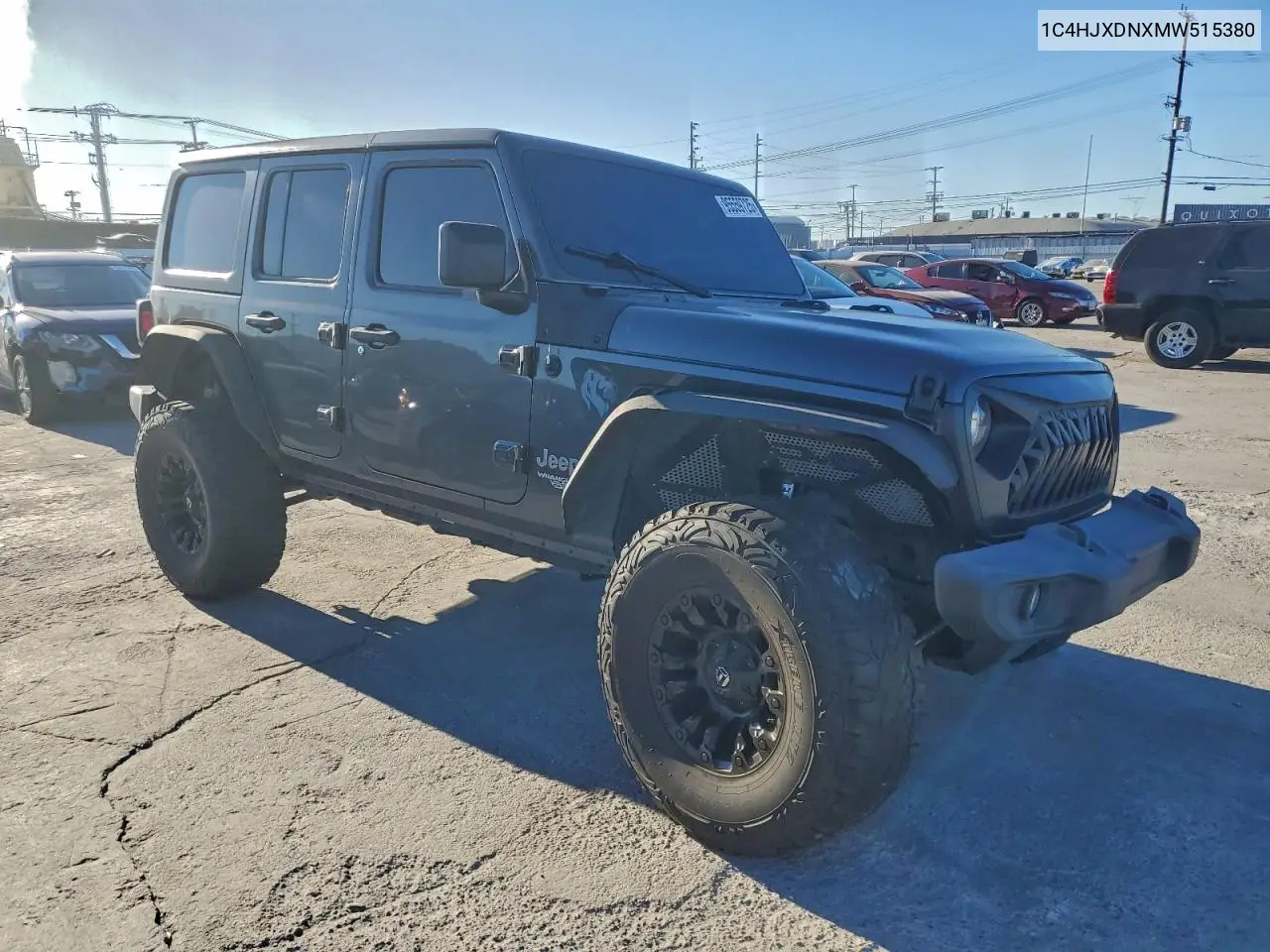 1C4HJXDNXMW515380 2021 Jeep Wrangler Unlimited Sport