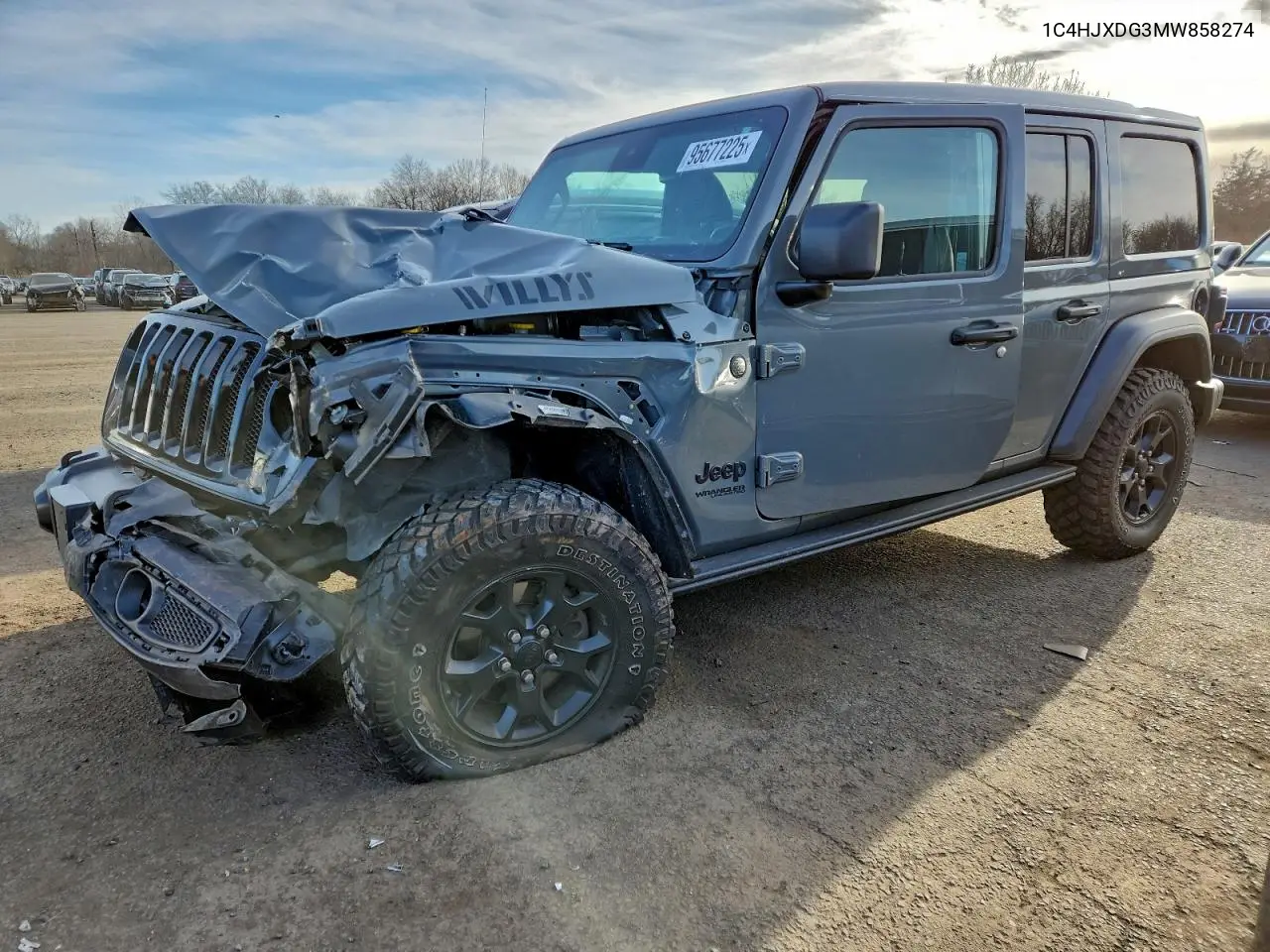 1C4HJXDG3MW858274 2021 Jeep Wrangler Unlimited Sport