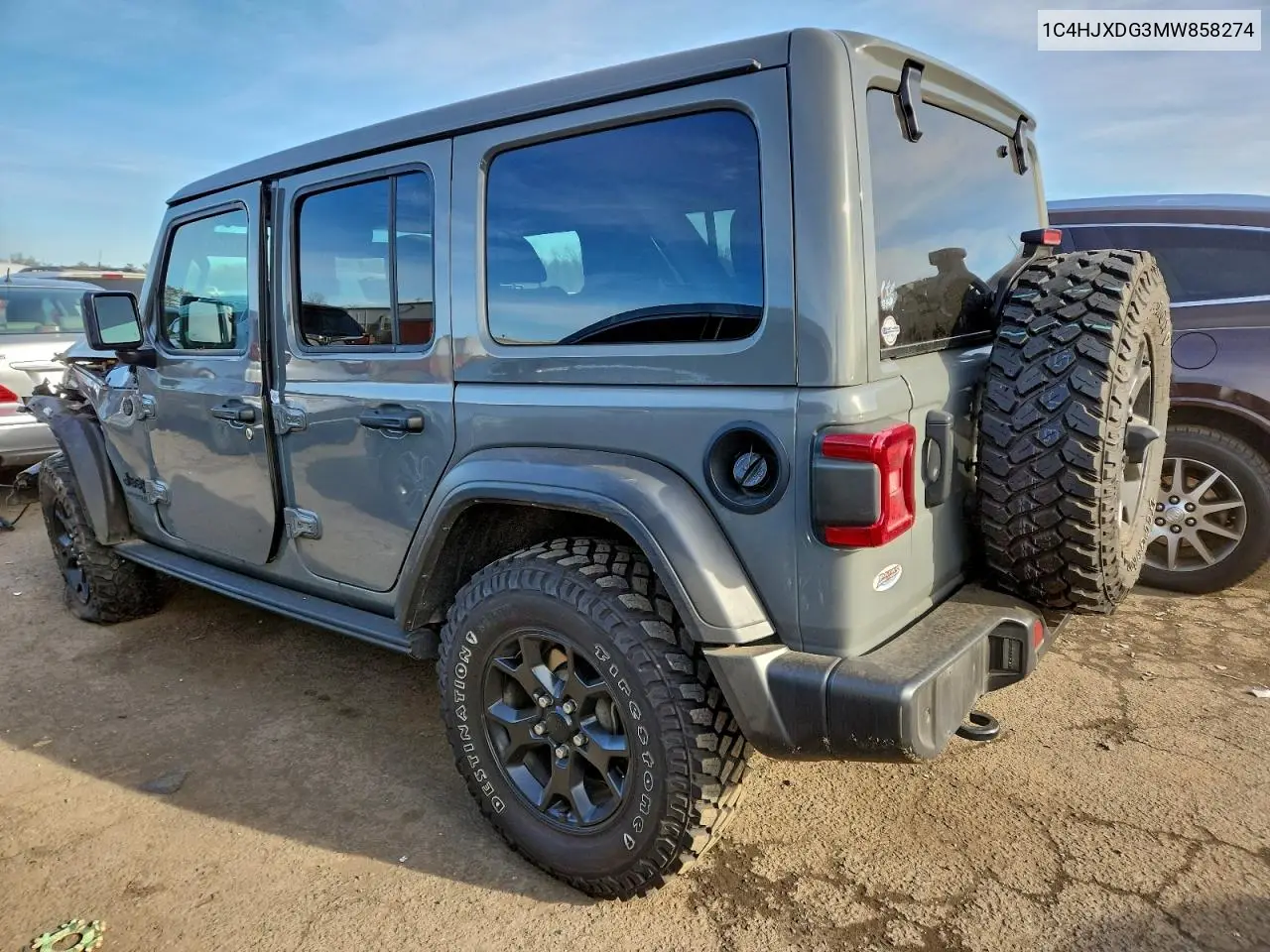 1C4HJXDG3MW858274 2021 Jeep Wrangler Unlimited Sport