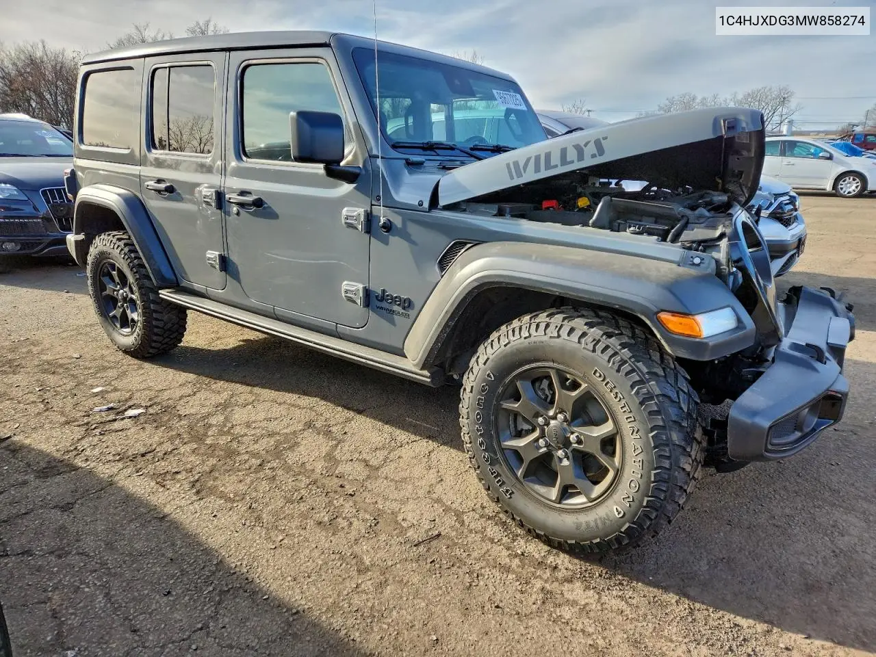 1C4HJXDG3MW858274 2021 Jeep Wrangler Unlimited Sport