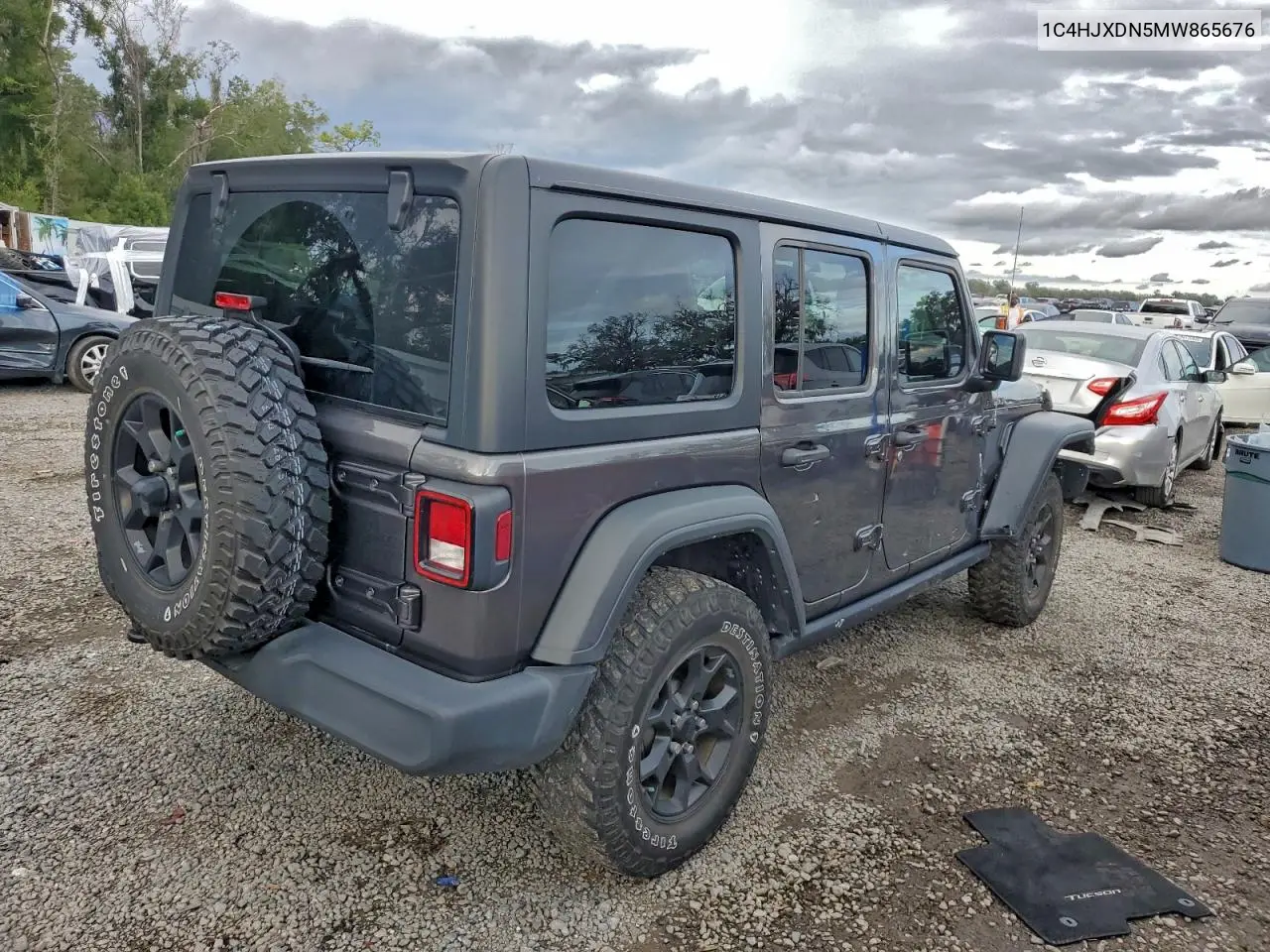 1C4HJXDN5MW865676 2021 Jeep Wrangler Unlimited Sport