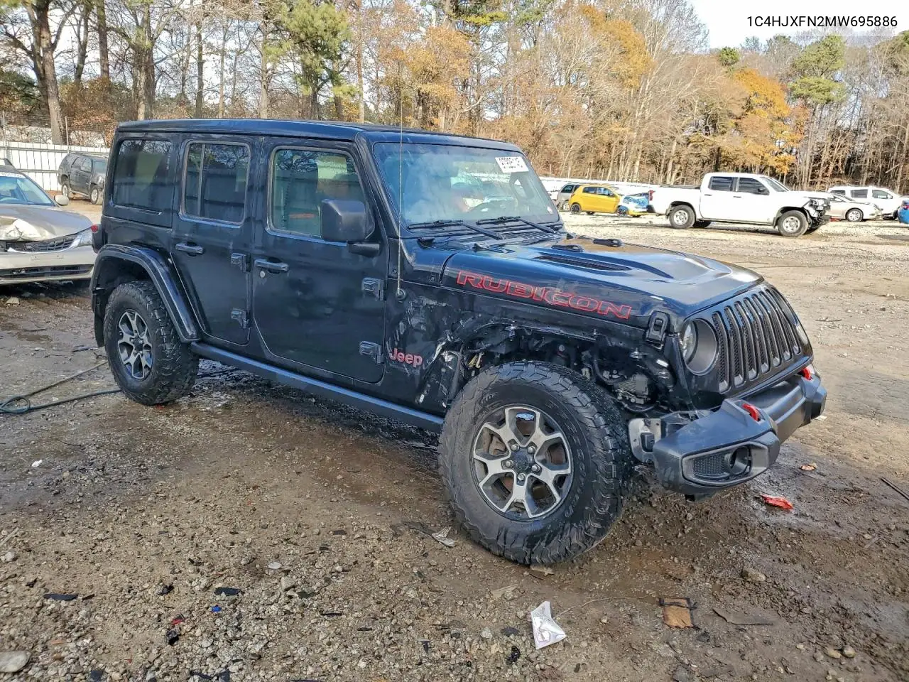 1C4HJXFN2MW695886 2021 Jeep Wrangler Unlimited Rubicon