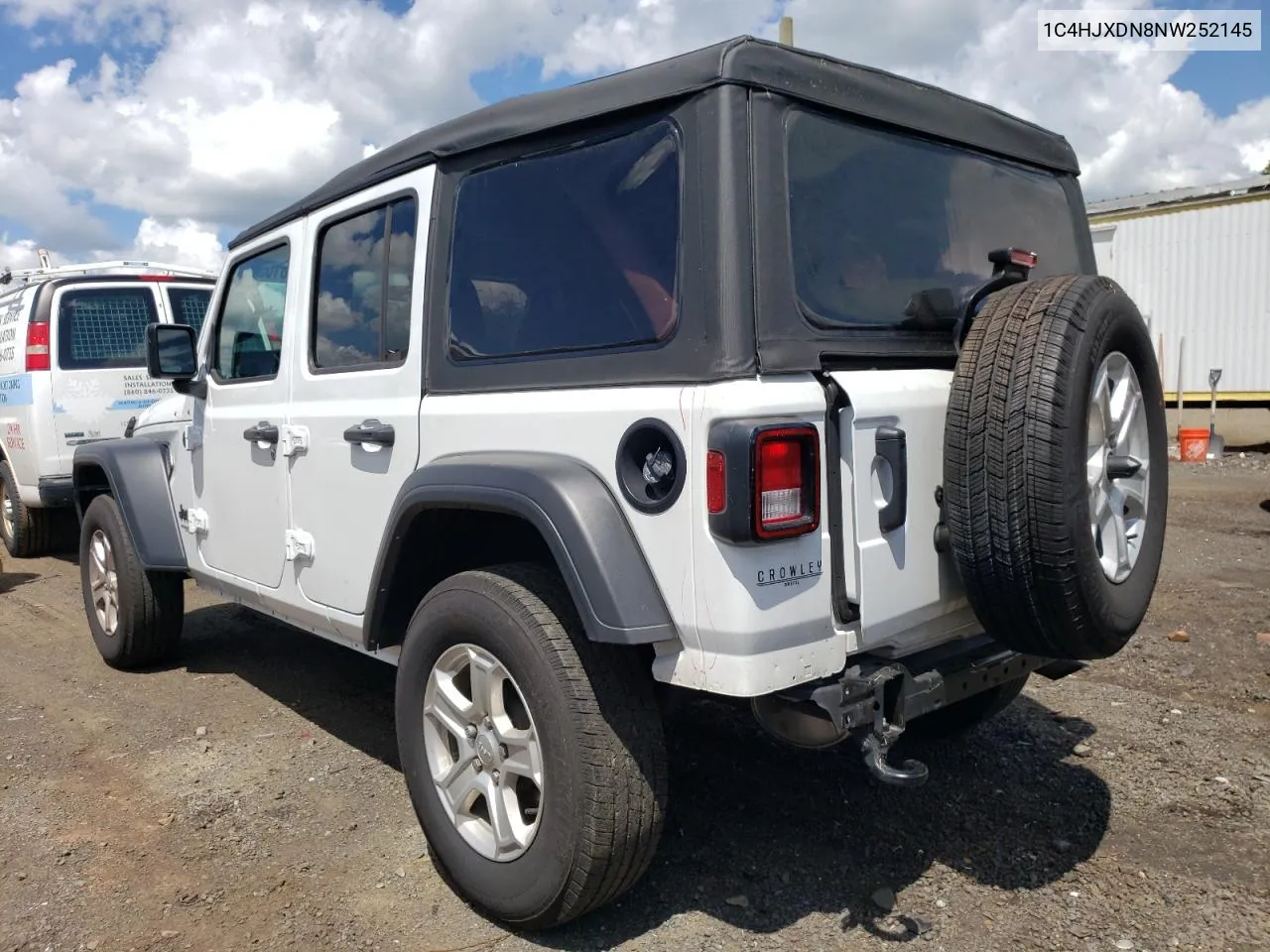 1C4HJXDN8NW252145 2022 Jeep Wrangler Unlimited Sport