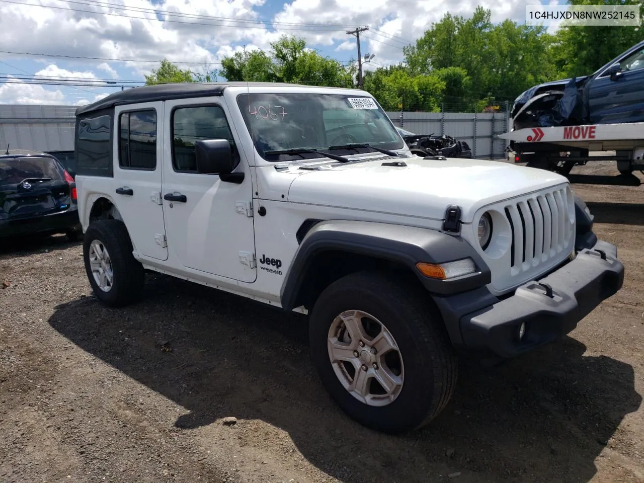 2022 Jeep Wrangler Unlimited Sport VIN: 1C4HJXDN8NW252145 Lot: 56861034