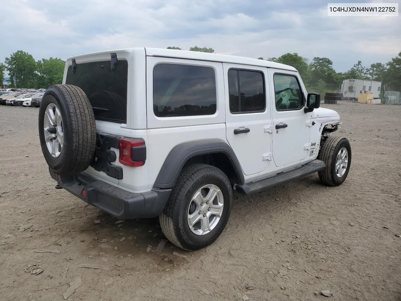 2022 Jeep Wrangler Unlimited Sport VIN: 1C4HJXDN4NW122752 Lot: 58644854