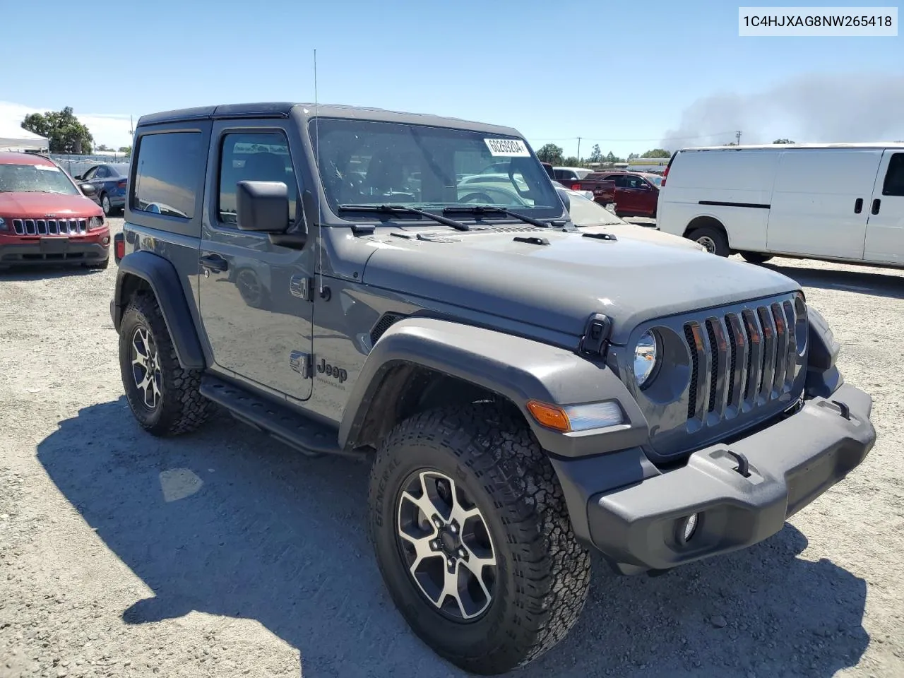 2022 Jeep Wrangler Sport VIN: 1C4HJXAG8NW265418 Lot: 60269204