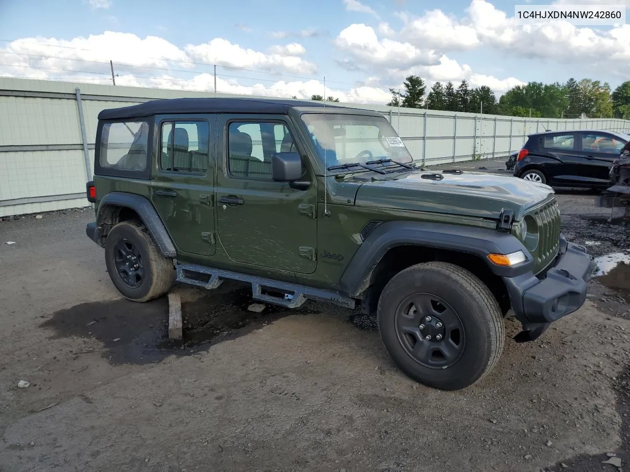 2022 Jeep Wrangler Unlimited Sport VIN: 1C4HJXDN4NW242860 Lot: 62596874