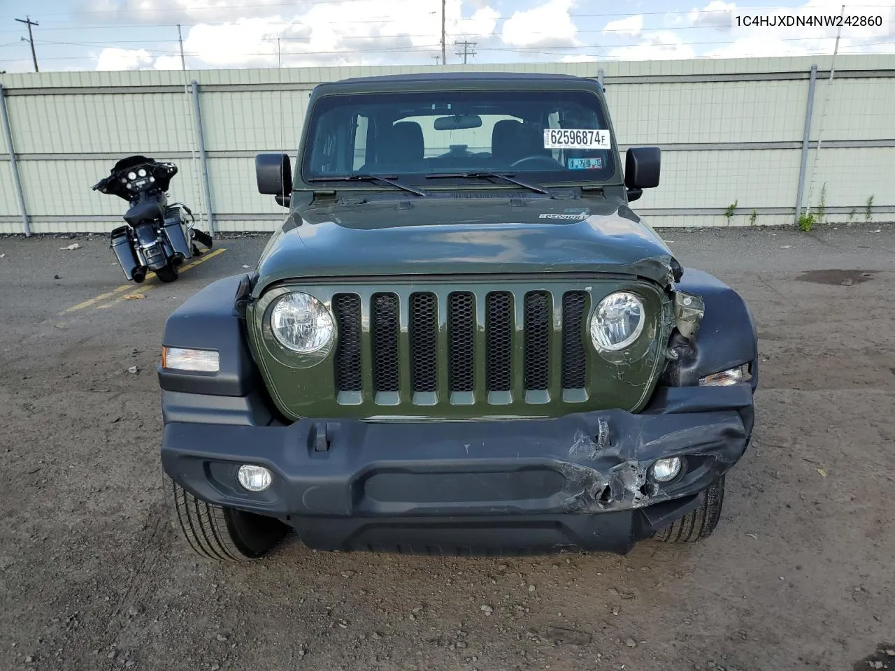 2022 Jeep Wrangler Unlimited Sport VIN: 1C4HJXDN4NW242860 Lot: 62596874