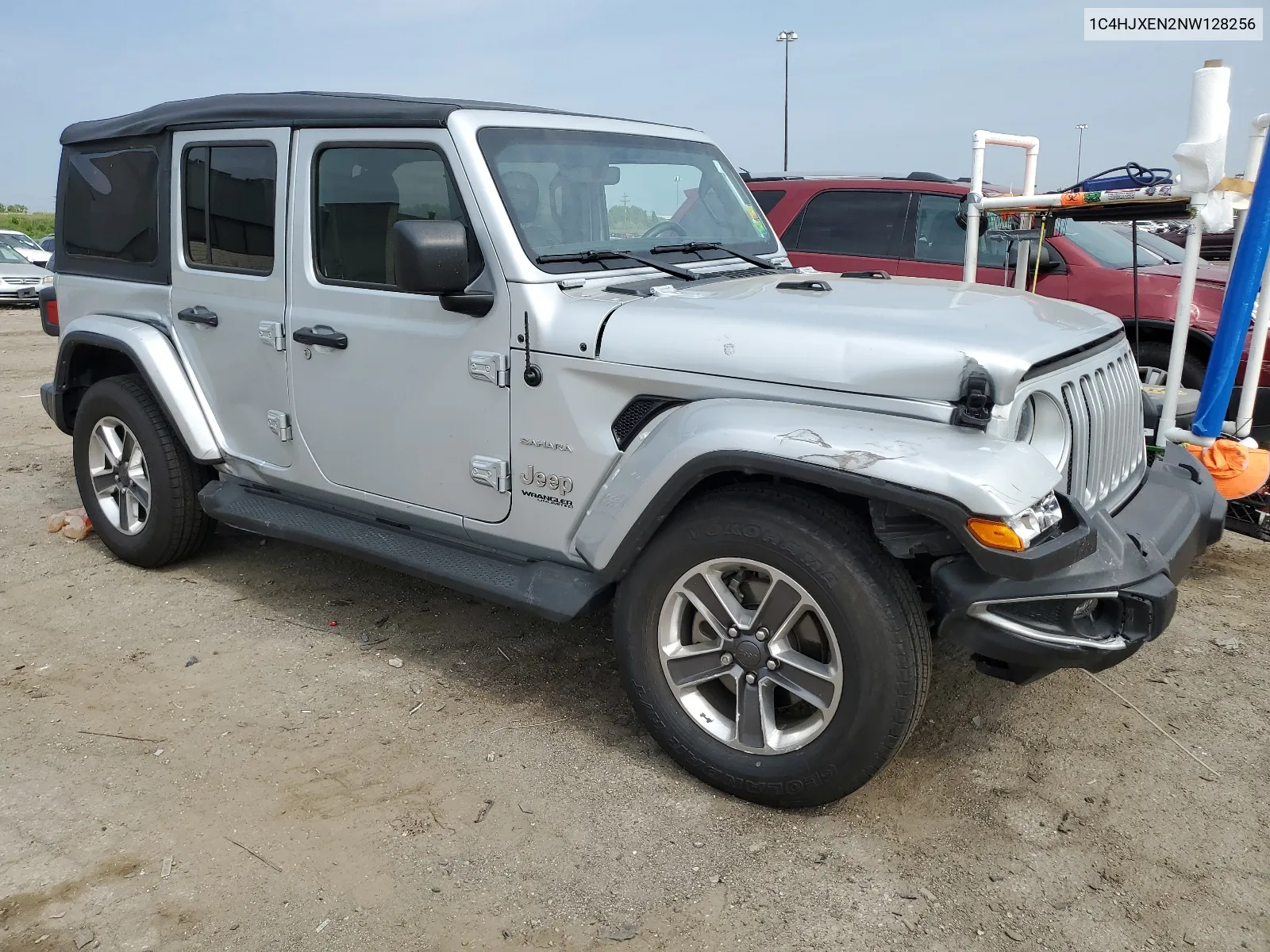 2022 Jeep Wrangler Unlimited Sahara VIN: 1C4HJXEN2NW128256 Lot: 63913464