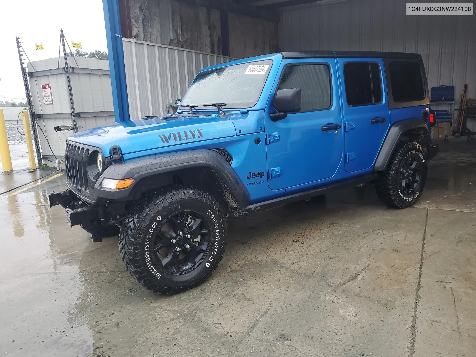 2022 Jeep Wrangler Unlimited Sport VIN: 1C4HJXDG3NW224108 Lot: 65647584