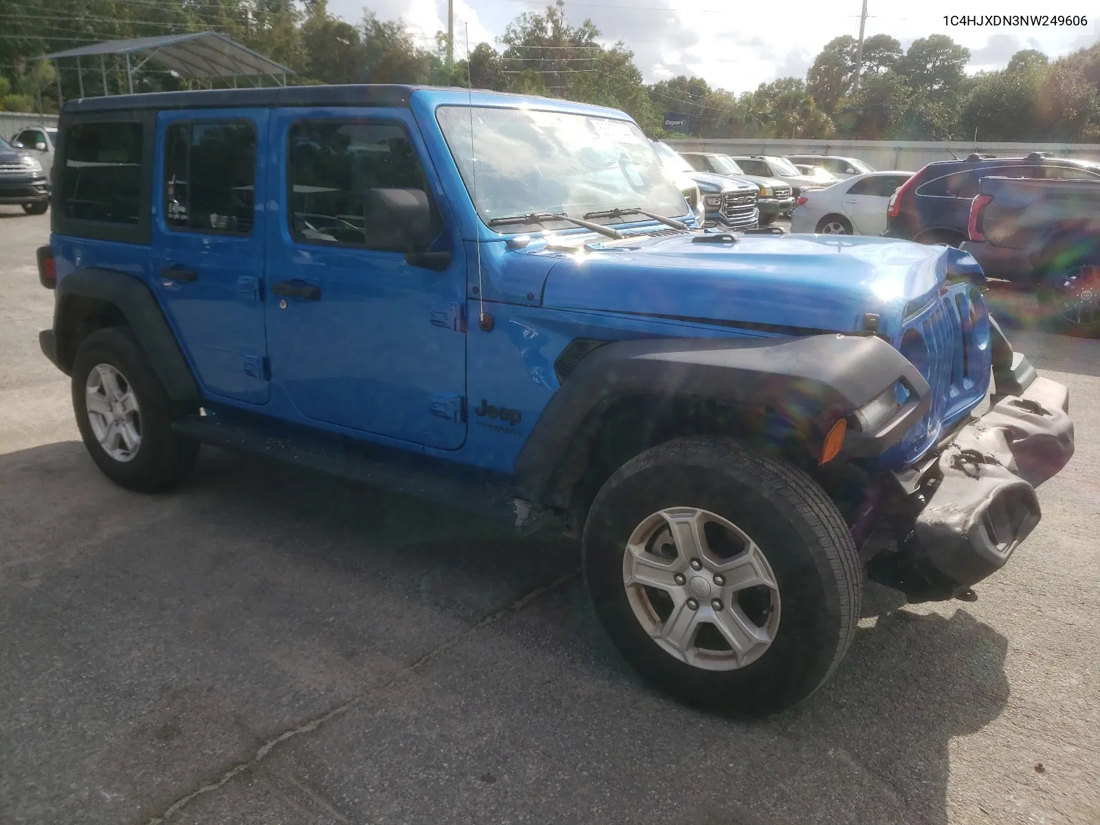 2022 Jeep Wrangler Unlimited Sport VIN: 1C4HJXDN3NW249606 Lot: 68577744