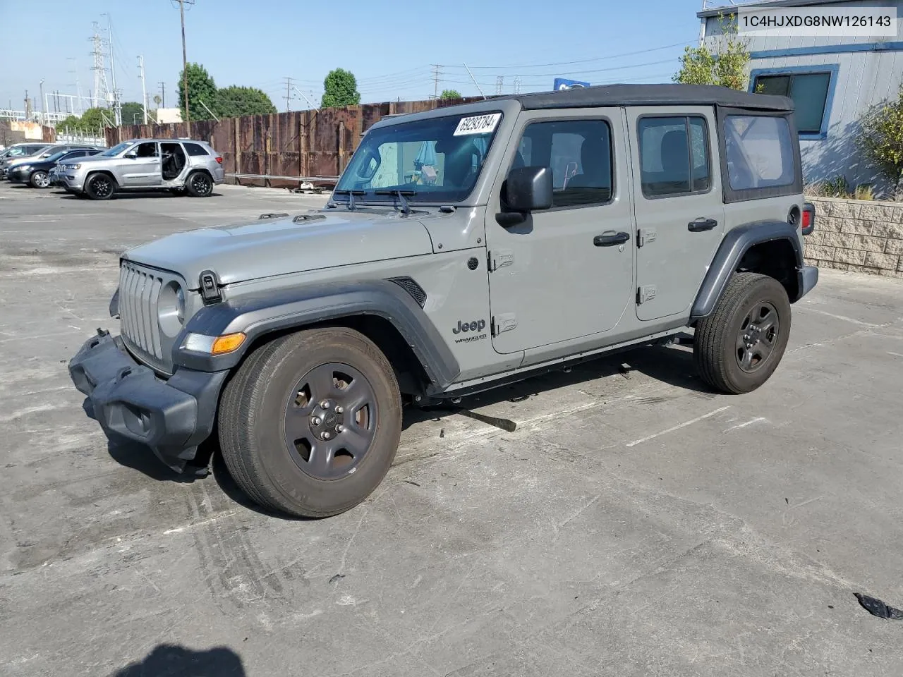 1C4HJXDG8NW126143 2022 Jeep Wrangler Unlimited Sport