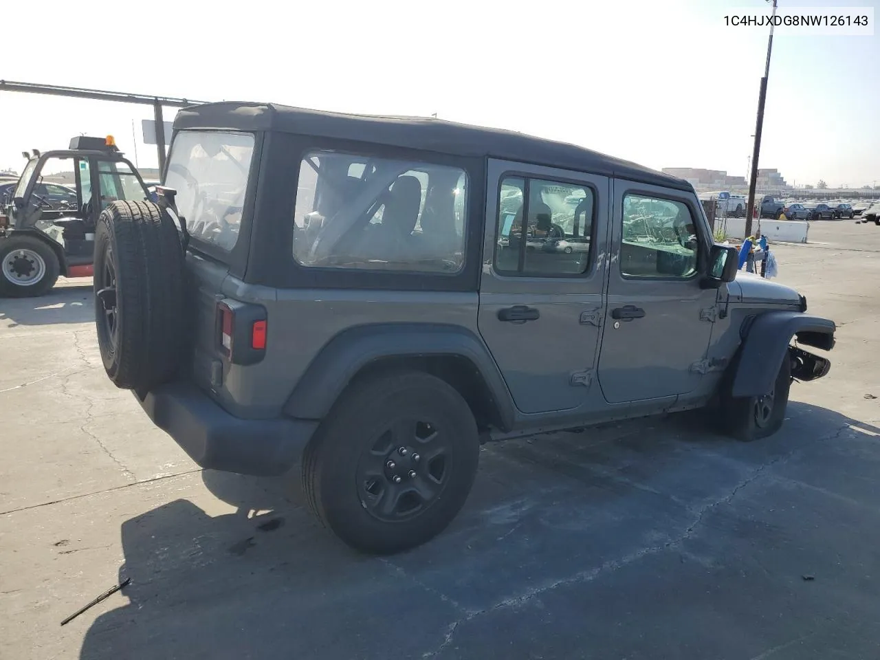 2022 Jeep Wrangler Unlimited Sport VIN: 1C4HJXDG8NW126143 Lot: 69293784