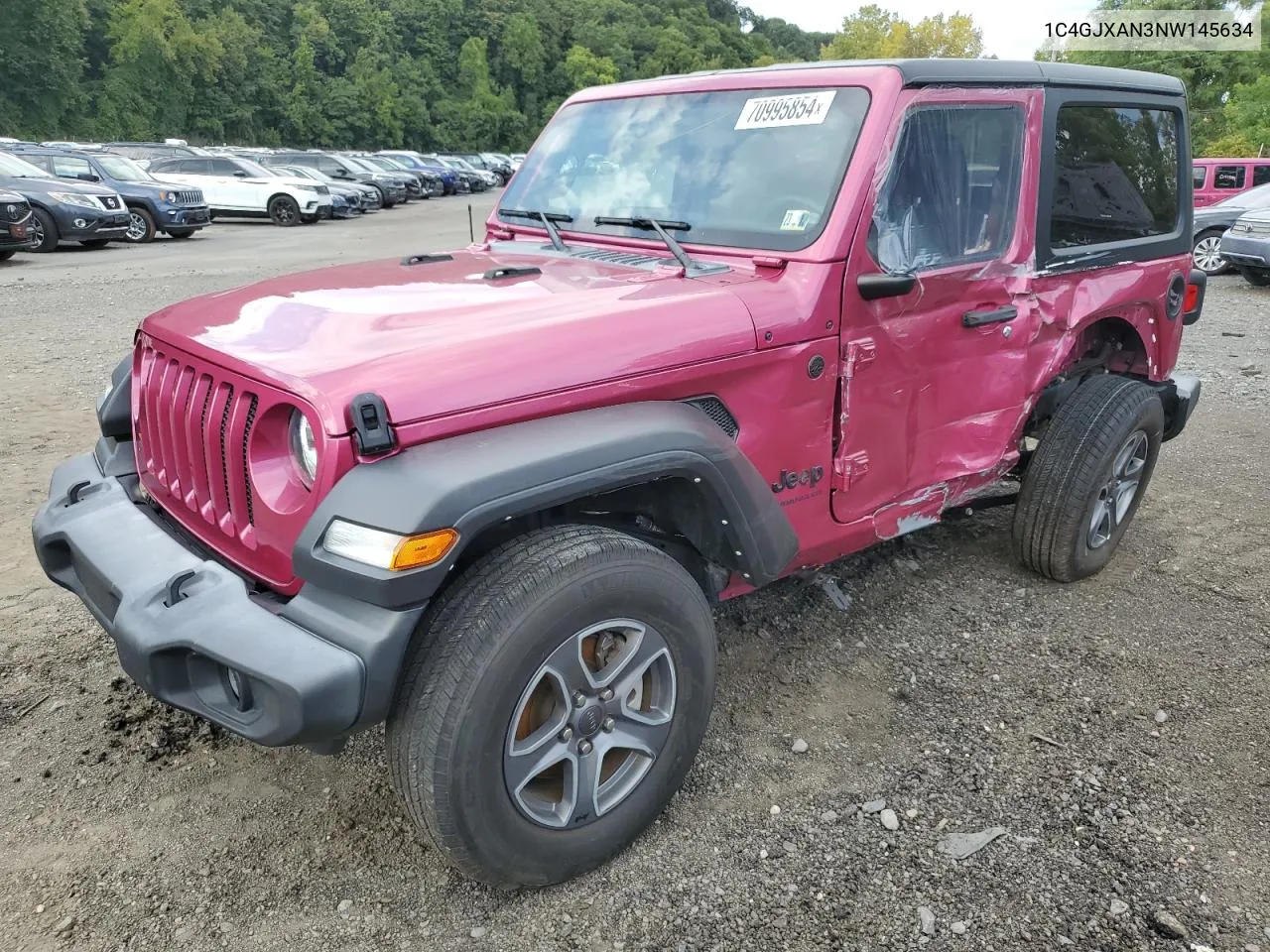 2022 Jeep Wrangler Sport VIN: 1C4GJXAN3NW145634 Lot: 70995854