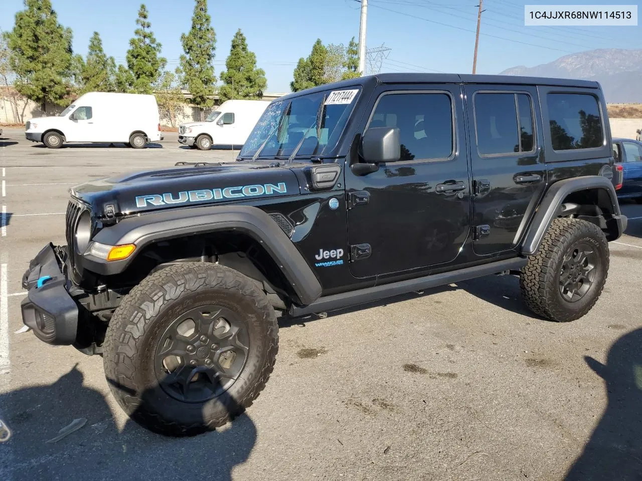 2022 Jeep Wrangler Unlimited Rubicon 4Xe VIN: 1C4JJXR68NW114513 Lot: 71217444