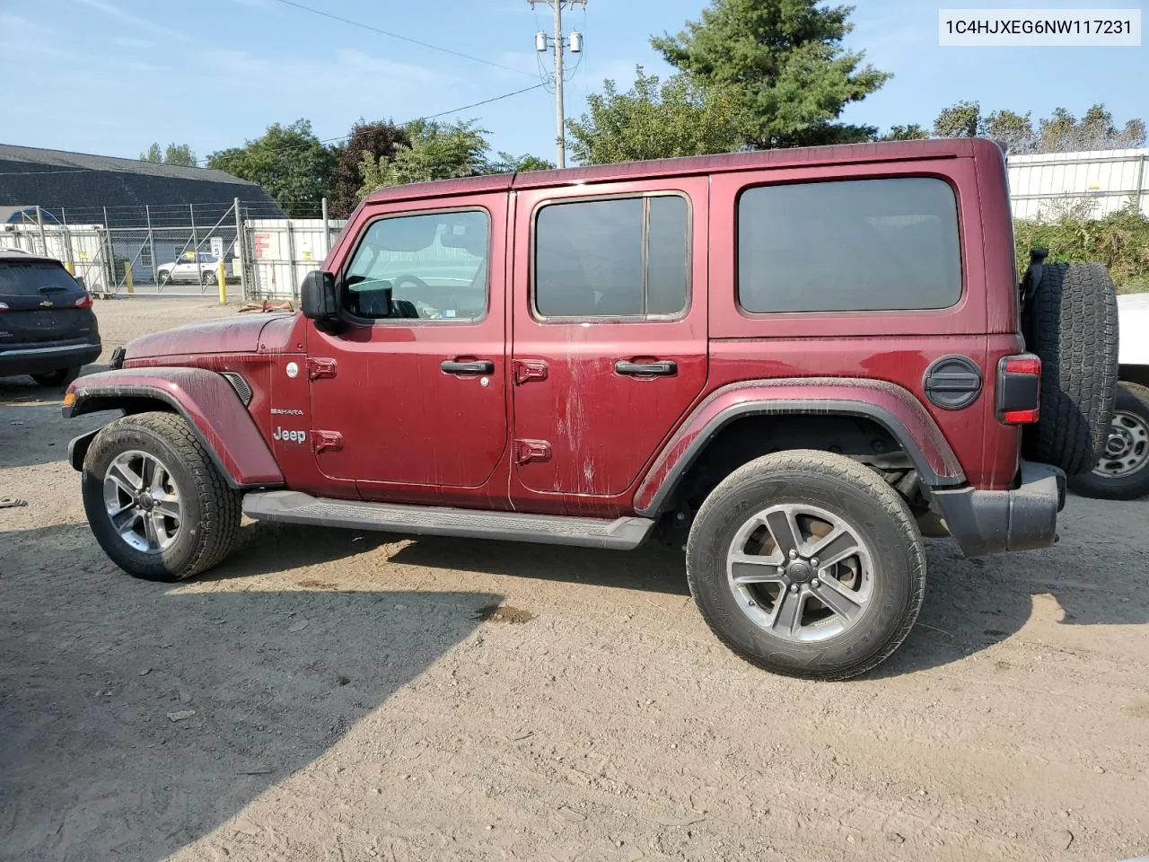 2022 Jeep Wrangler Unlimited Sahara VIN: 1C4HJXEG6NW117231 Lot: 71226934