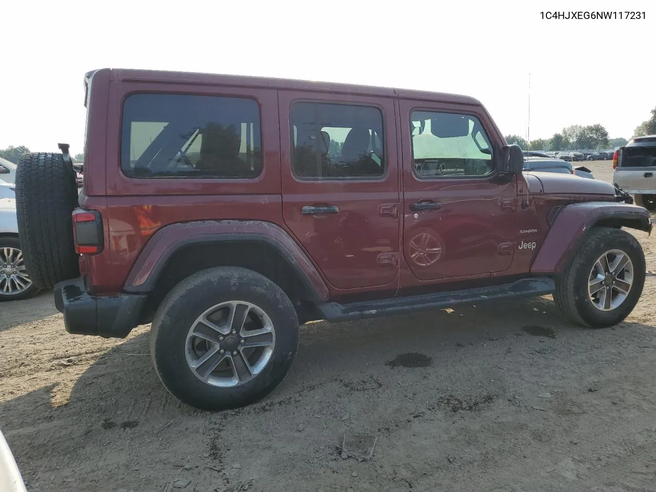 2022 Jeep Wrangler Unlimited Sahara VIN: 1C4HJXEG6NW117231 Lot: 71226934