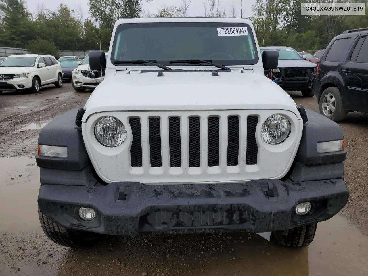 2022 Jeep Wrangler Sport VIN: 1C4GJXAG9NW201819 Lot: 72206494