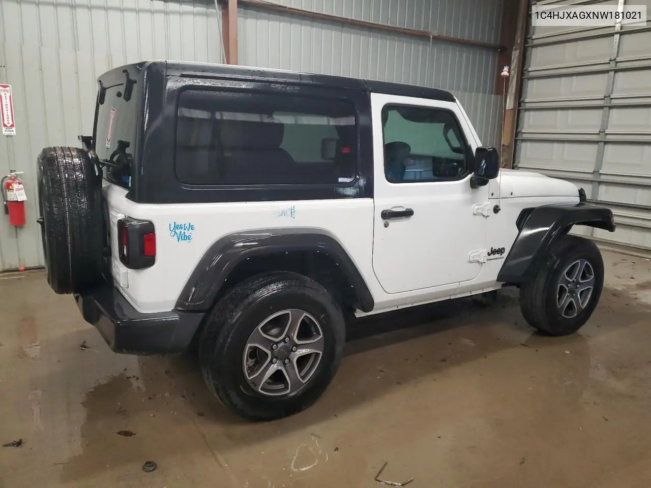 1C4HJXAGXNW181021 2022 Jeep Wrangler Sport
