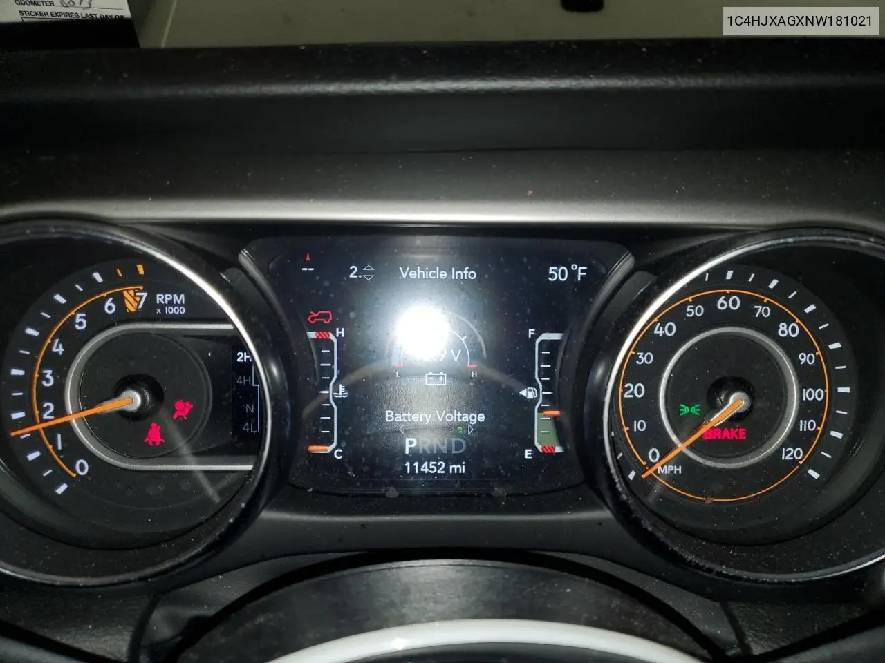 1C4HJXAGXNW181021 2022 Jeep Wrangler Sport
