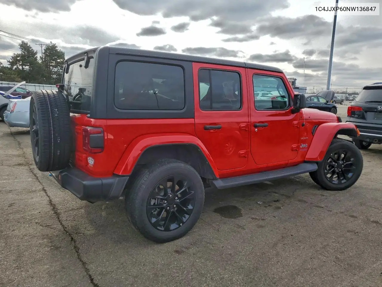 1C4JJXP60NW136847 2022 Jeep Wrangler Unlimited Sahara 4Xe
