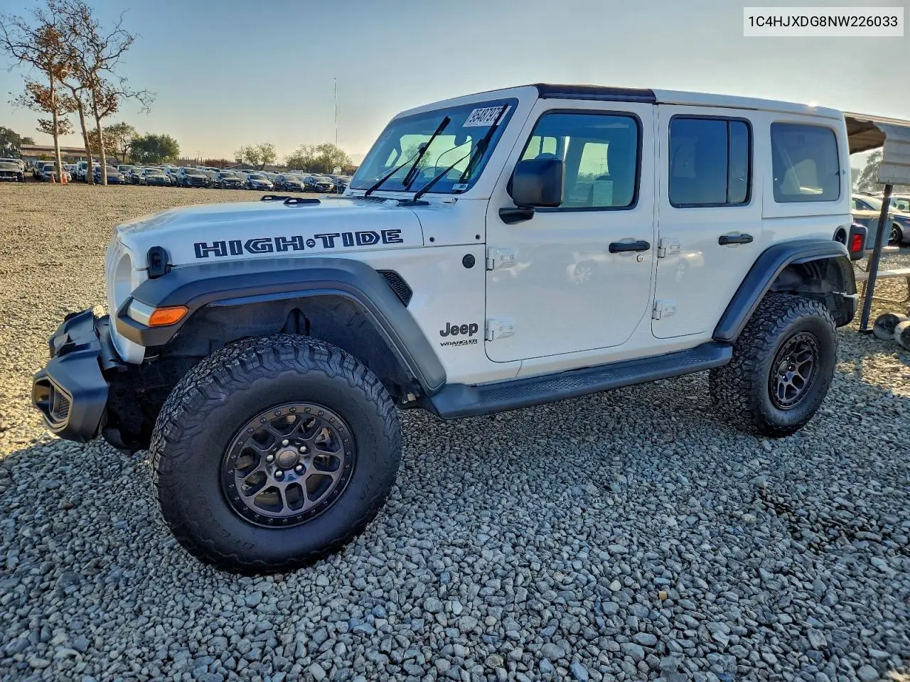 1C4HJXDG8NW226033 2022 Jeep Wrangler Unlimited Sport