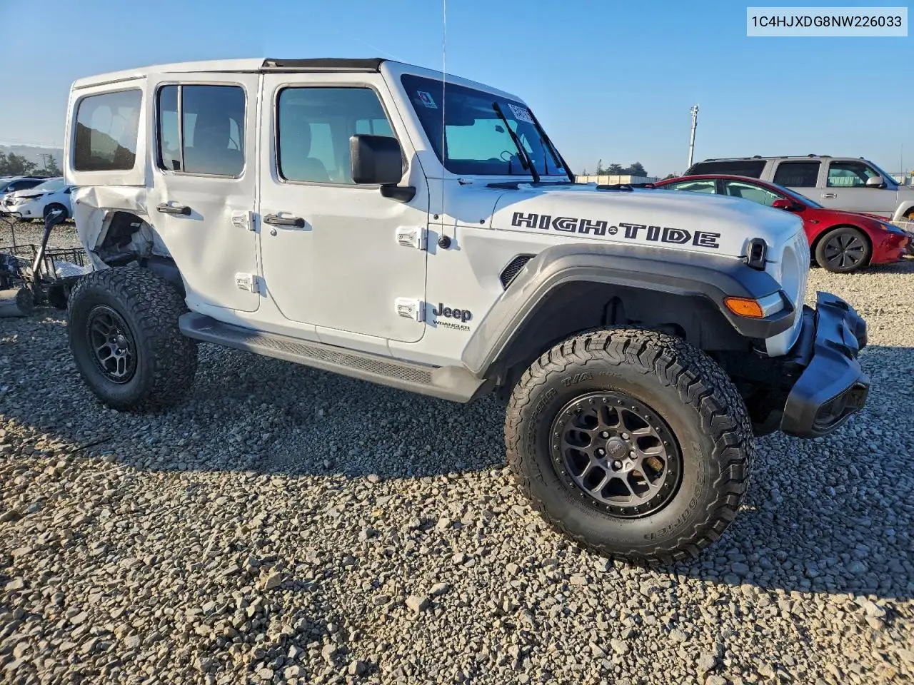 1C4HJXDG8NW226033 2022 Jeep Wrangler Unlimited Sport