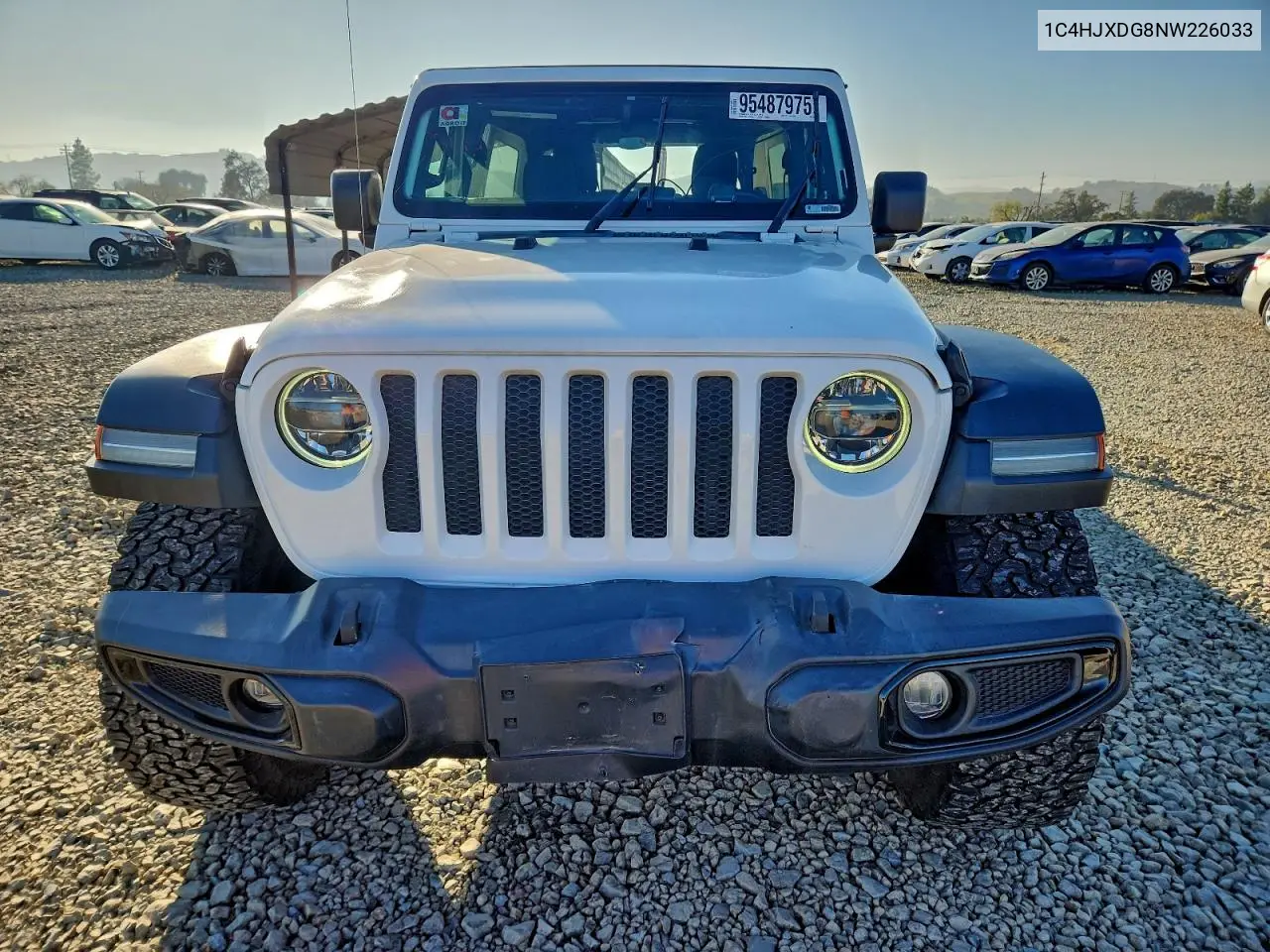 1C4HJXDG8NW226033 2022 Jeep Wrangler Unlimited Sport