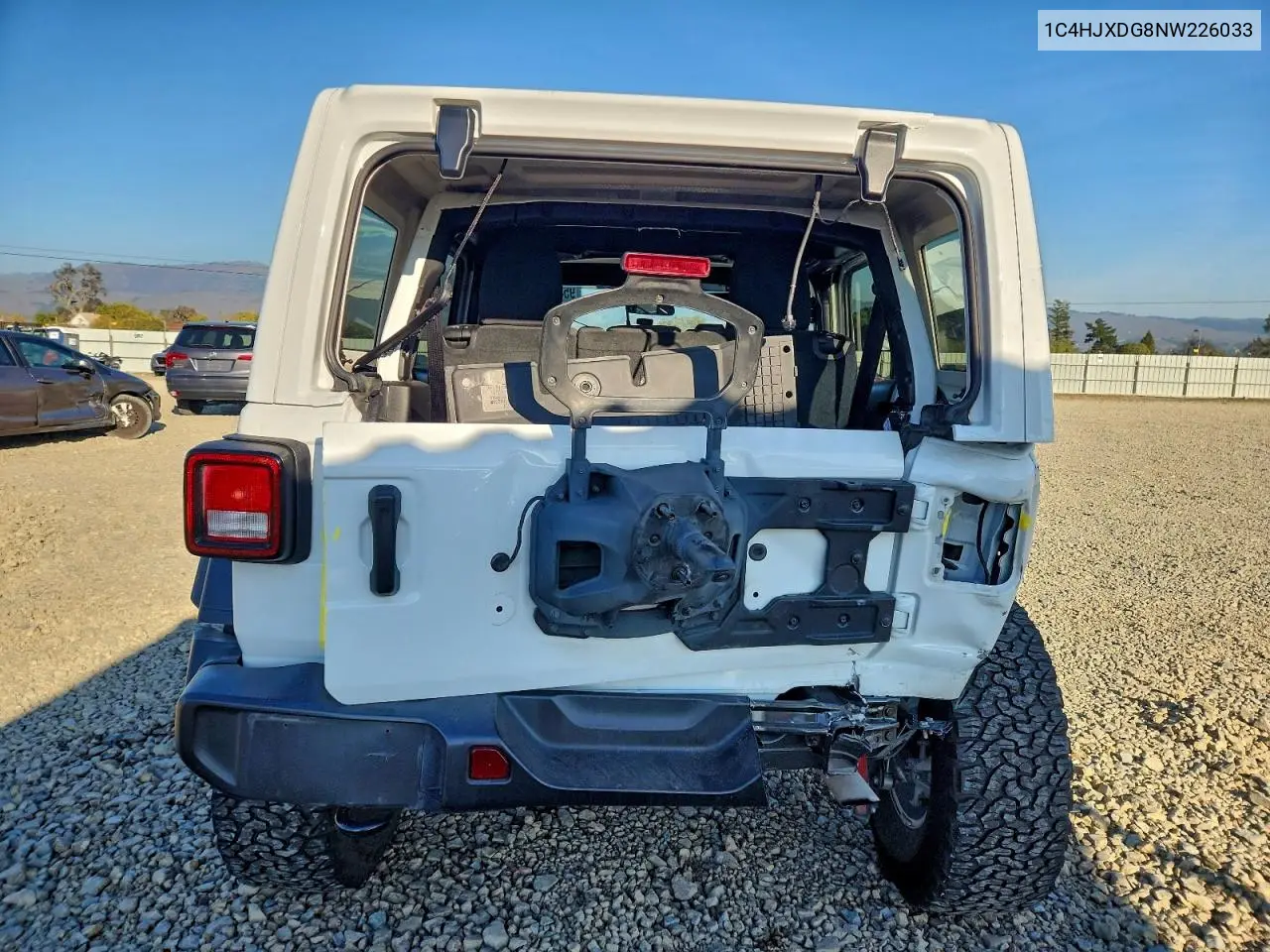 1C4HJXDG8NW226033 2022 Jeep Wrangler Unlimited Sport