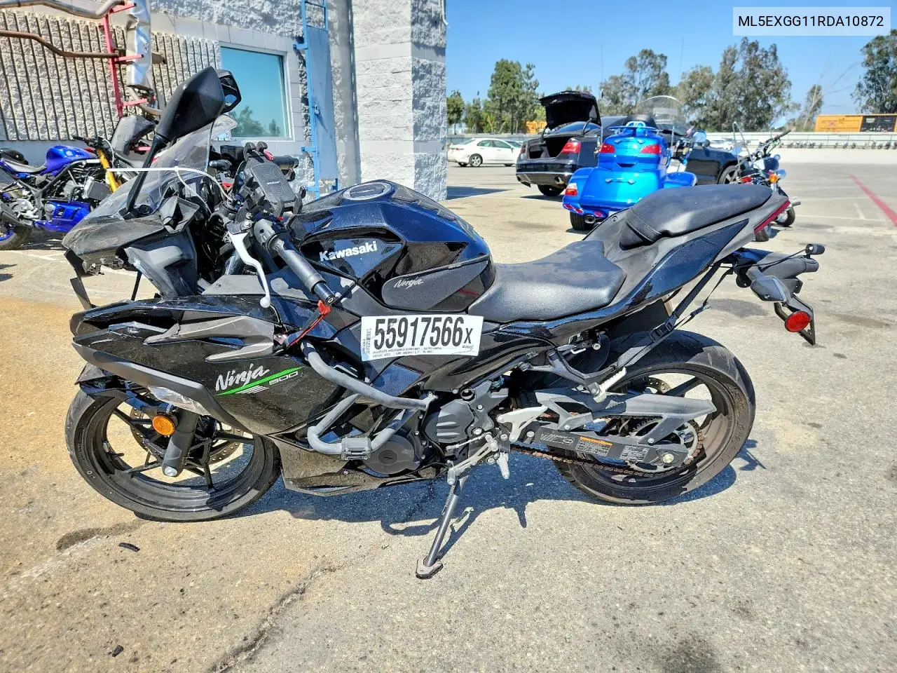 2024 Kawasaki Ex500 VIN: ML5EXGG11RDA10872 Lot: 55917566
