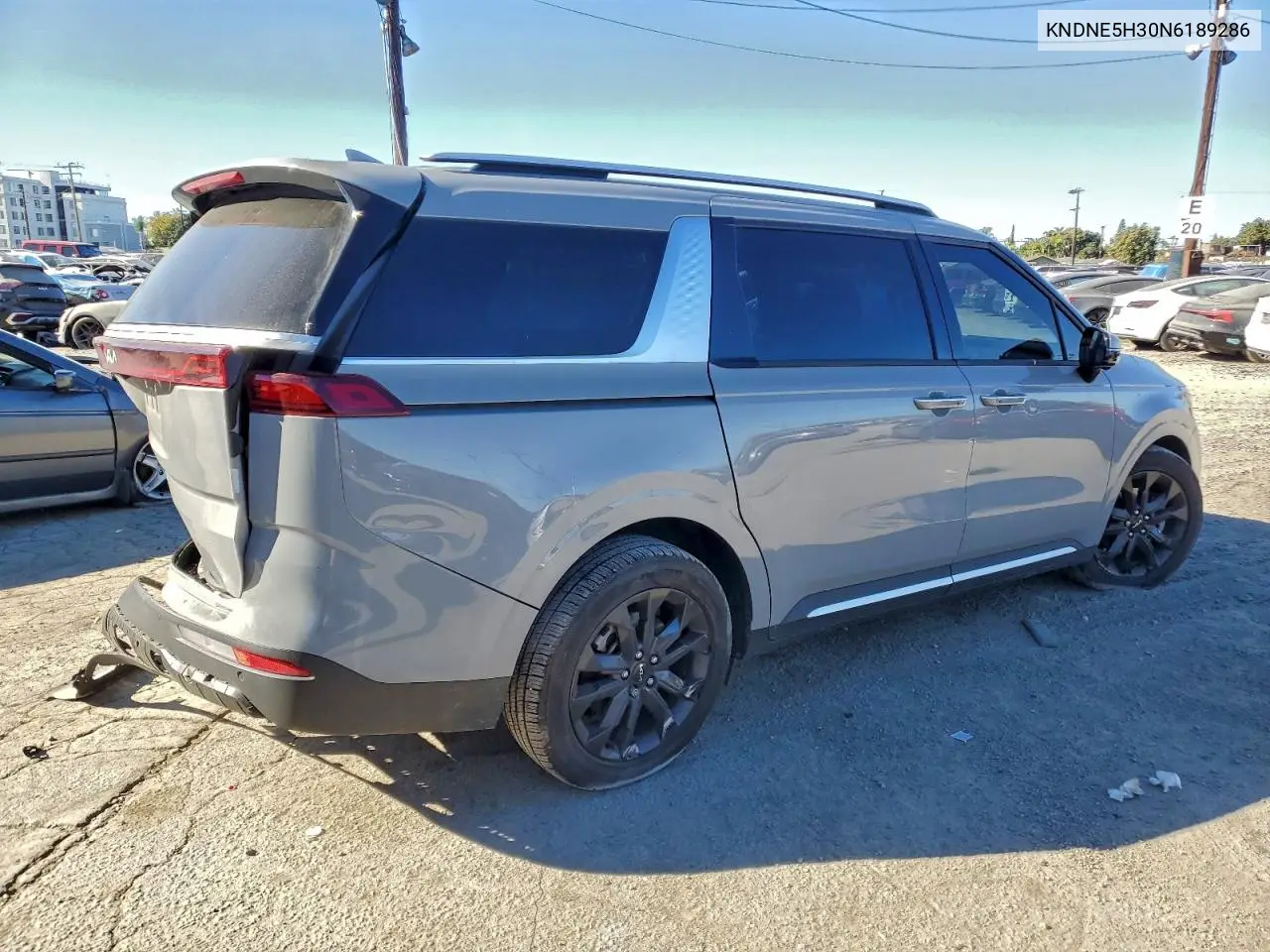 KNDNE5H30N6189286 2022 Kia Carnival Sx Prestige