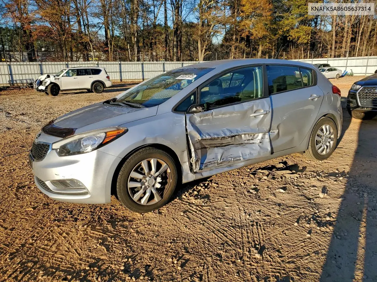 KNAFK5A86G5637314 2016 Kia Forte Lx