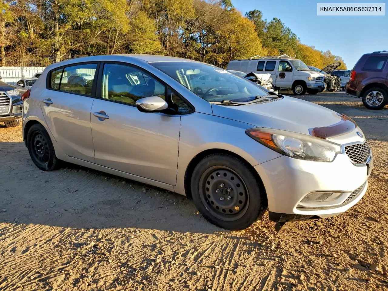 KNAFK5A86G5637314 2016 Kia Forte Lx