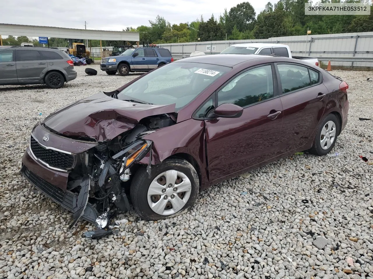 2017 Kia Forte Lx VIN: 3KPFK4A71HE053512 Lot: 71188214