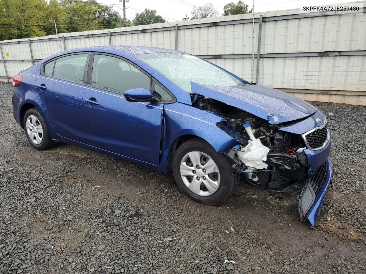 2018 Kia Forte Lx VIN: 3KPFK4A72JE259430 Lot: 72850764