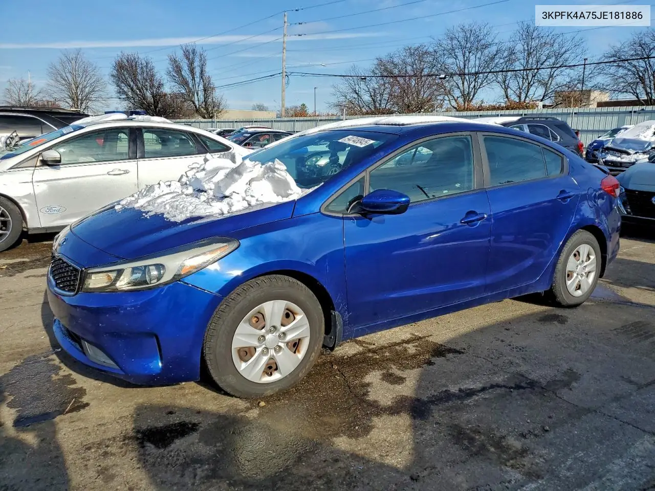 3KPFK4A75JE181886 2018 Kia Forte Lx