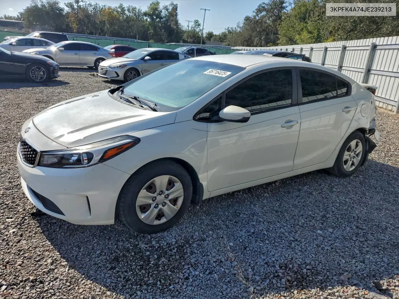3KPFK4A74JE239213 2018 Kia Forte Lx