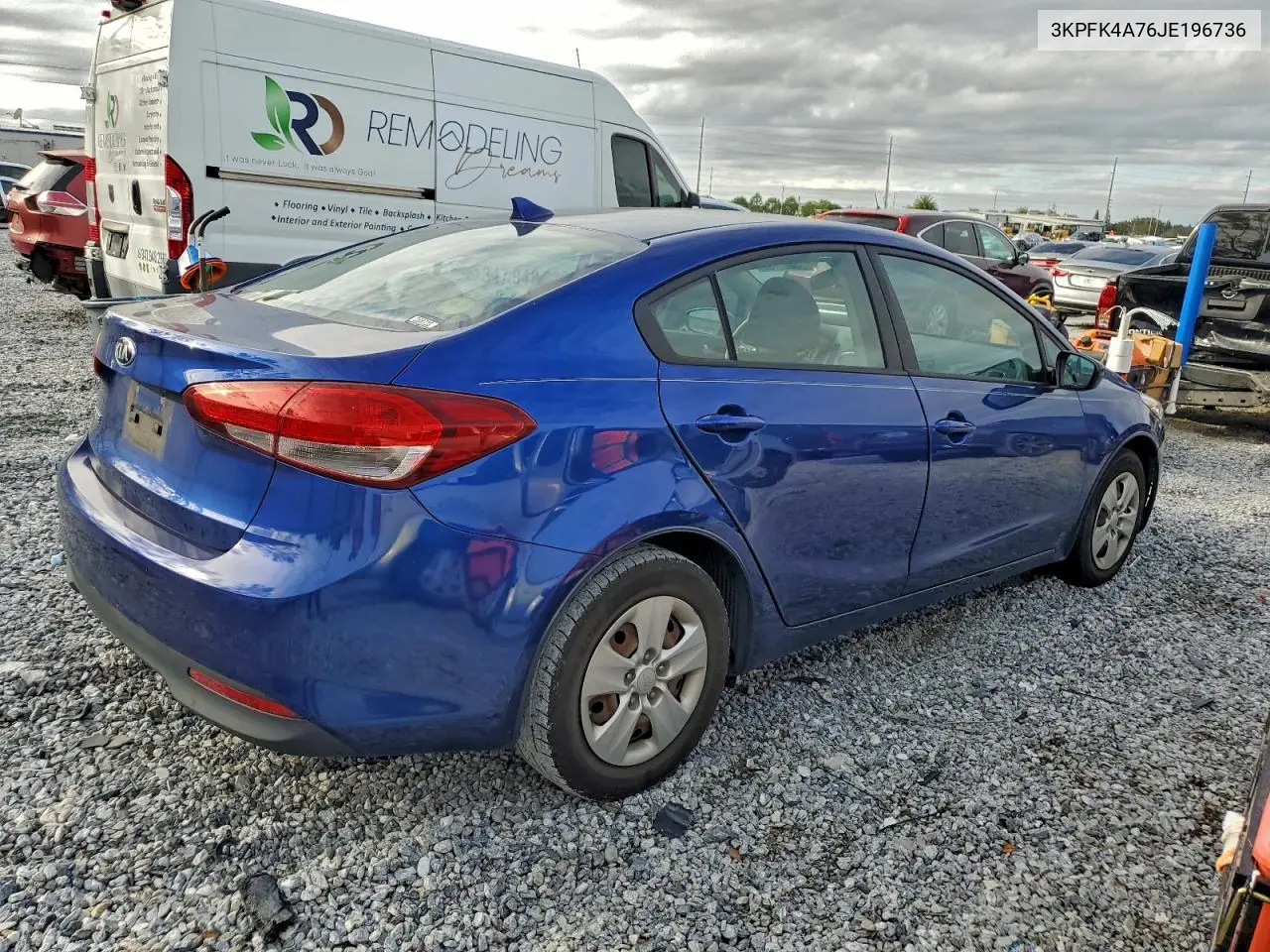 3KPFK4A76JE196736 2018 Kia Forte Lx