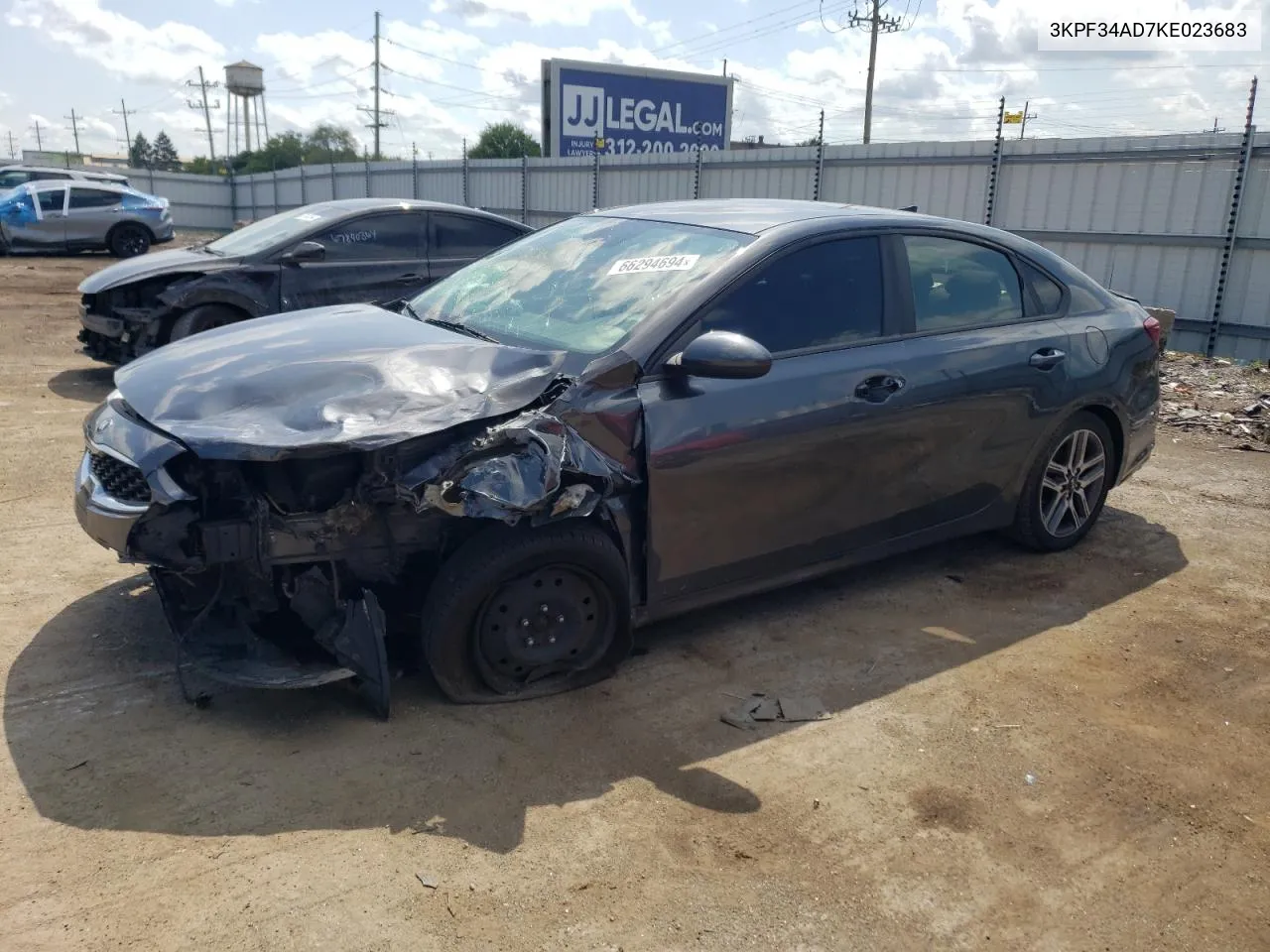 2019 Kia Forte Gt Line VIN: 3KPF34AD7KE023683 Lot: 66294694