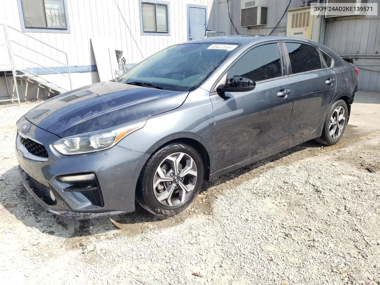 2019 Kia Forte Fe VIN: 3KPF24AD2KE139571 Lot: 68622534