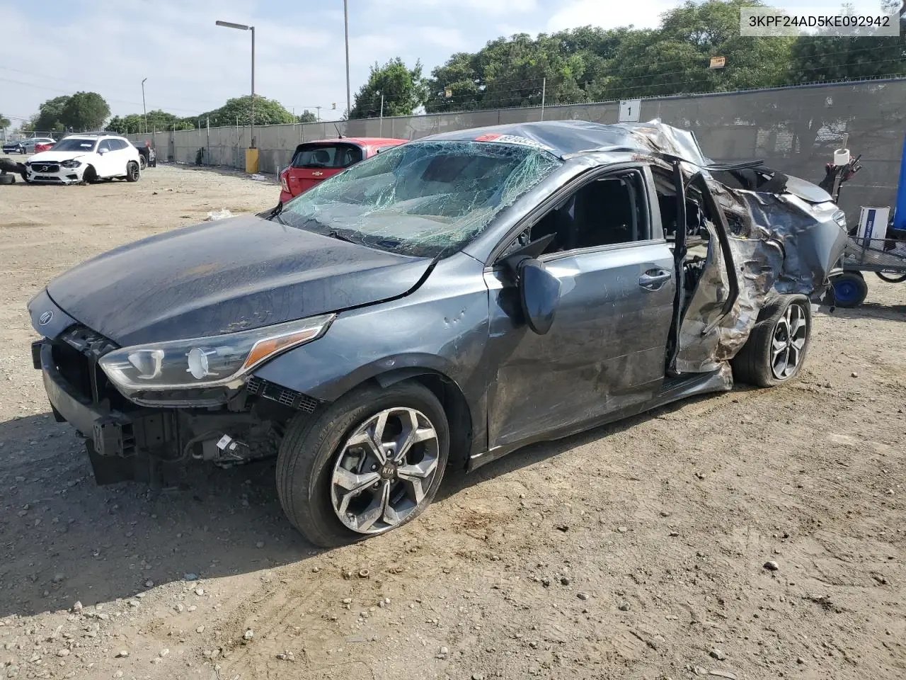 3KPF24AD5KE092942 2019 Kia Forte Fe