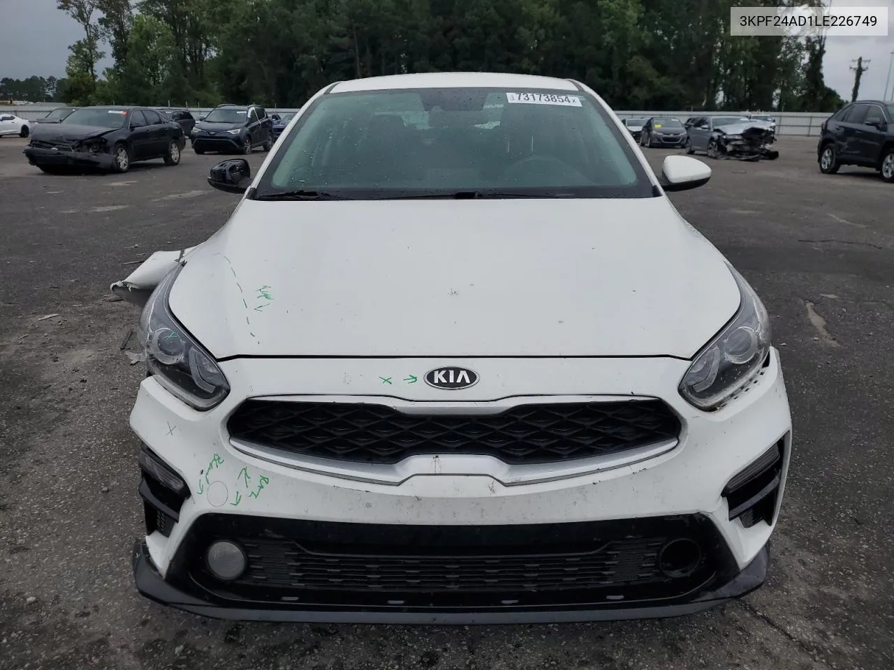 2020 Kia Forte Fe VIN: 3KPF24AD1LE226749 Lot: 73173854