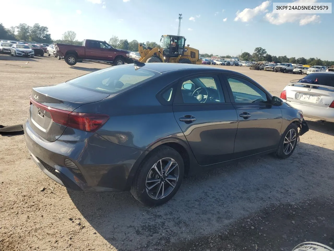 2022 Kia Forte Fe VIN: 3KPF24AD5NE429579 Lot: 72980334