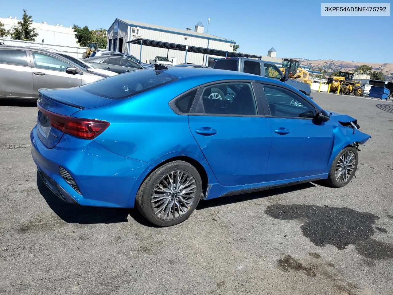 2022 Kia Forte Gt Line VIN: 3KPF54AD5NE475792 Lot: 73381664