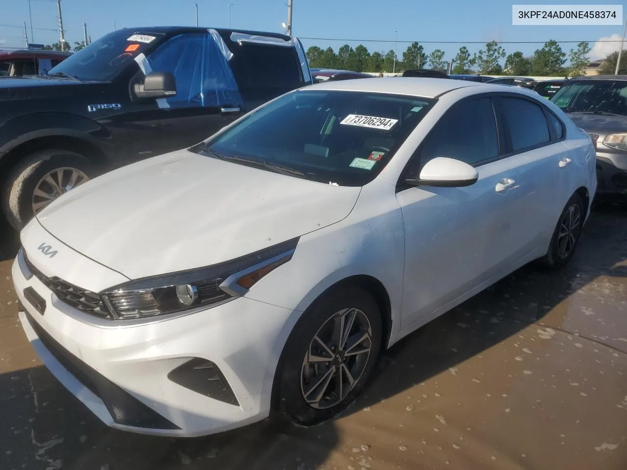 2022 Kia Forte Fe VIN: 3KPF24AD0NE458374 Lot: 73706294