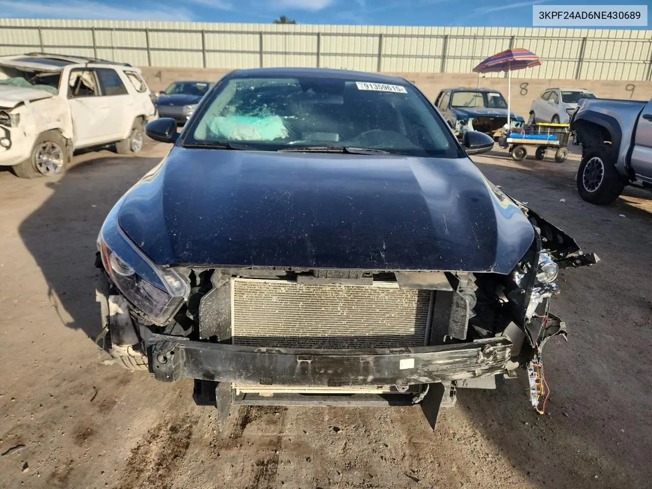 3KPF24AD6NE430689 2022 Kia Forte Fe