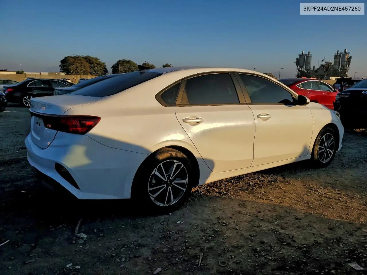 3KPF24AD2NE457260 2022 Kia Forte Fe