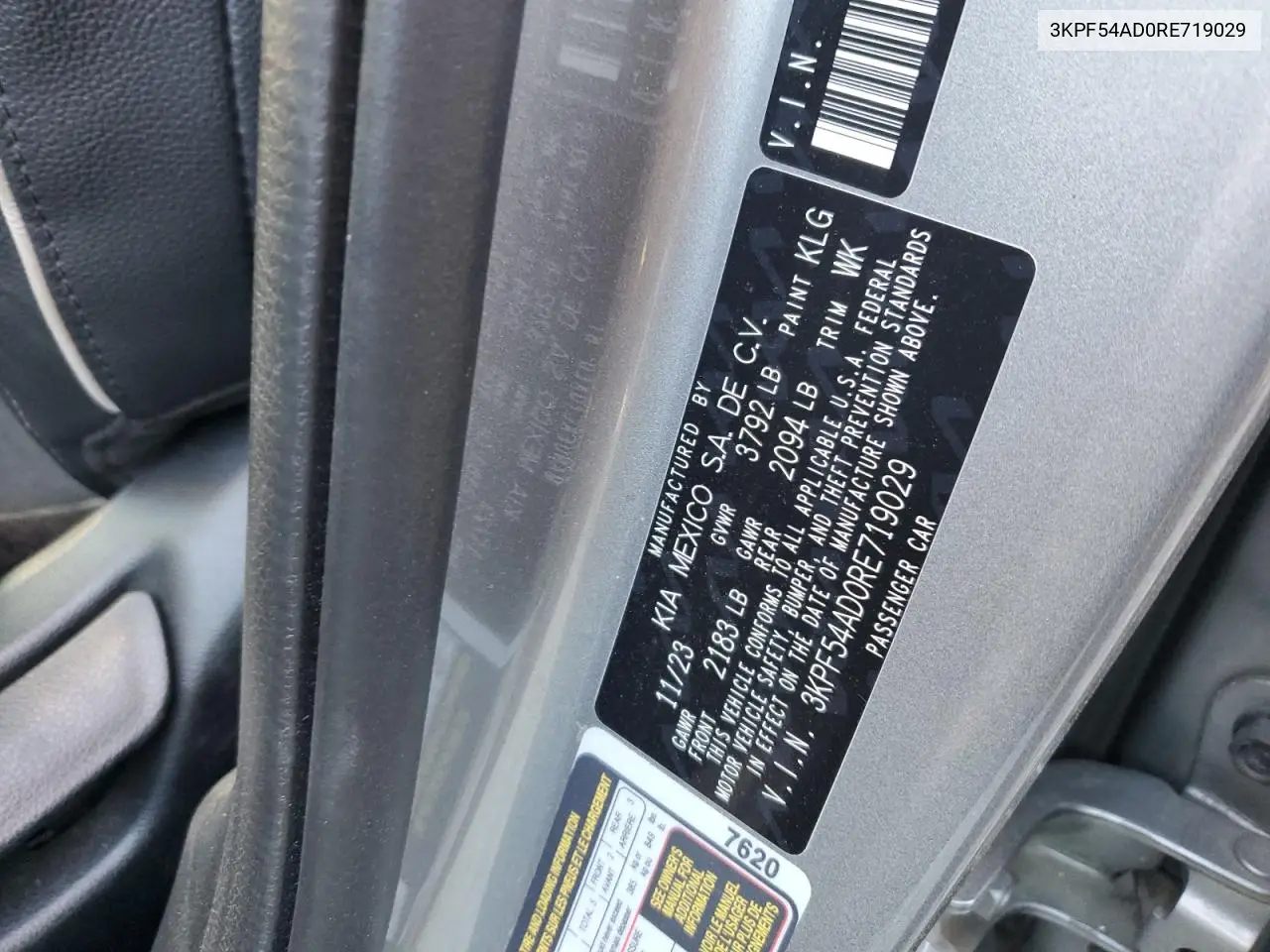 3KPF54AD0RE719029 2024 Kia Forte Gt Line