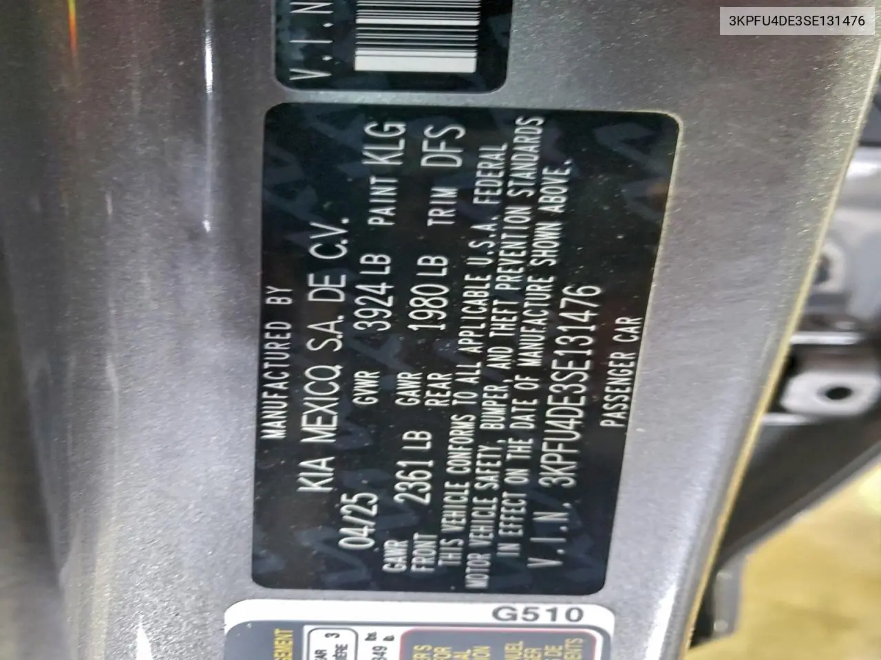 3KPFU4DE3SE131476 2025 Kia K4 Ex