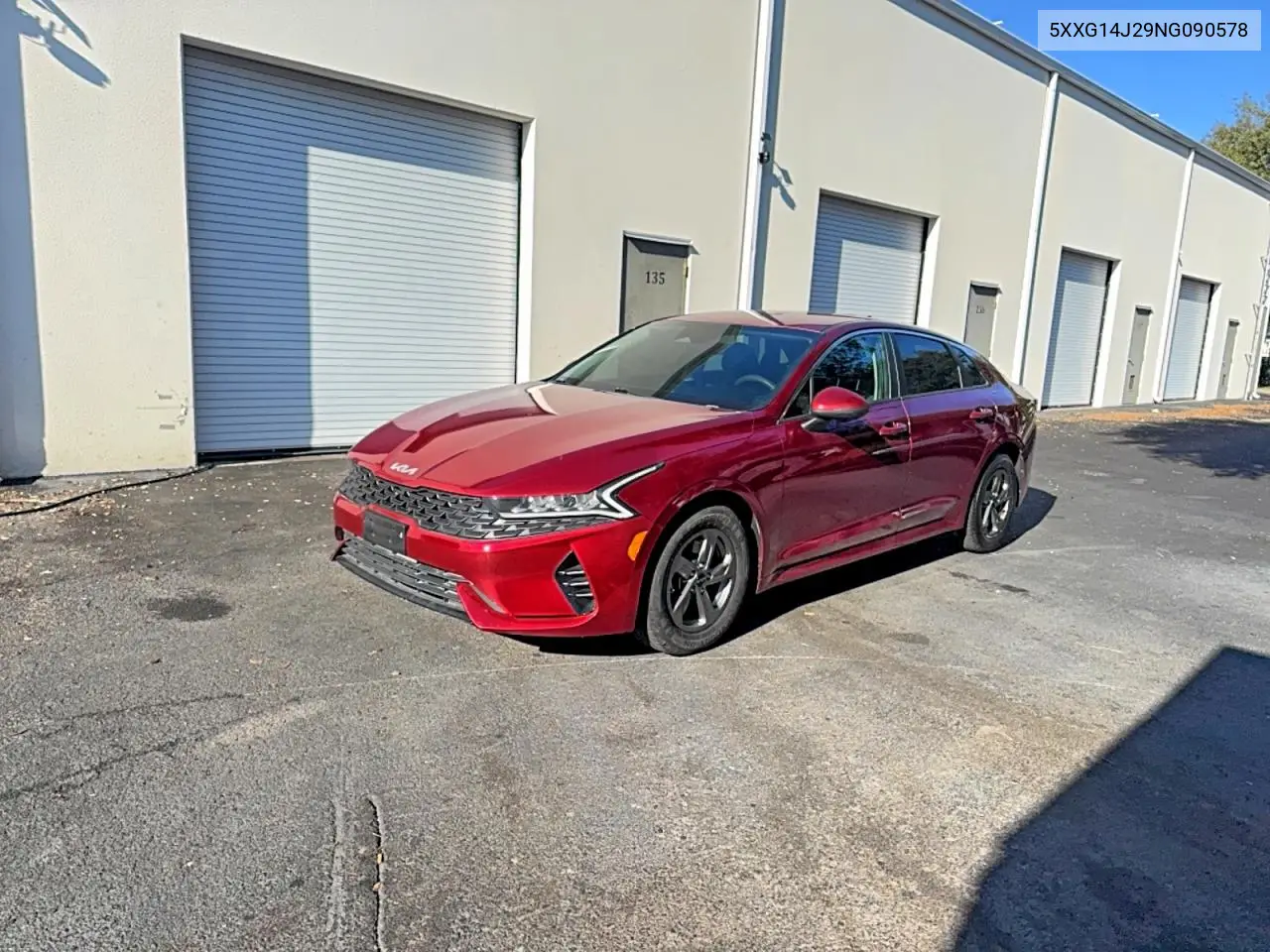 5XXG14J29NG090578 2022 Kia K5 Lxs